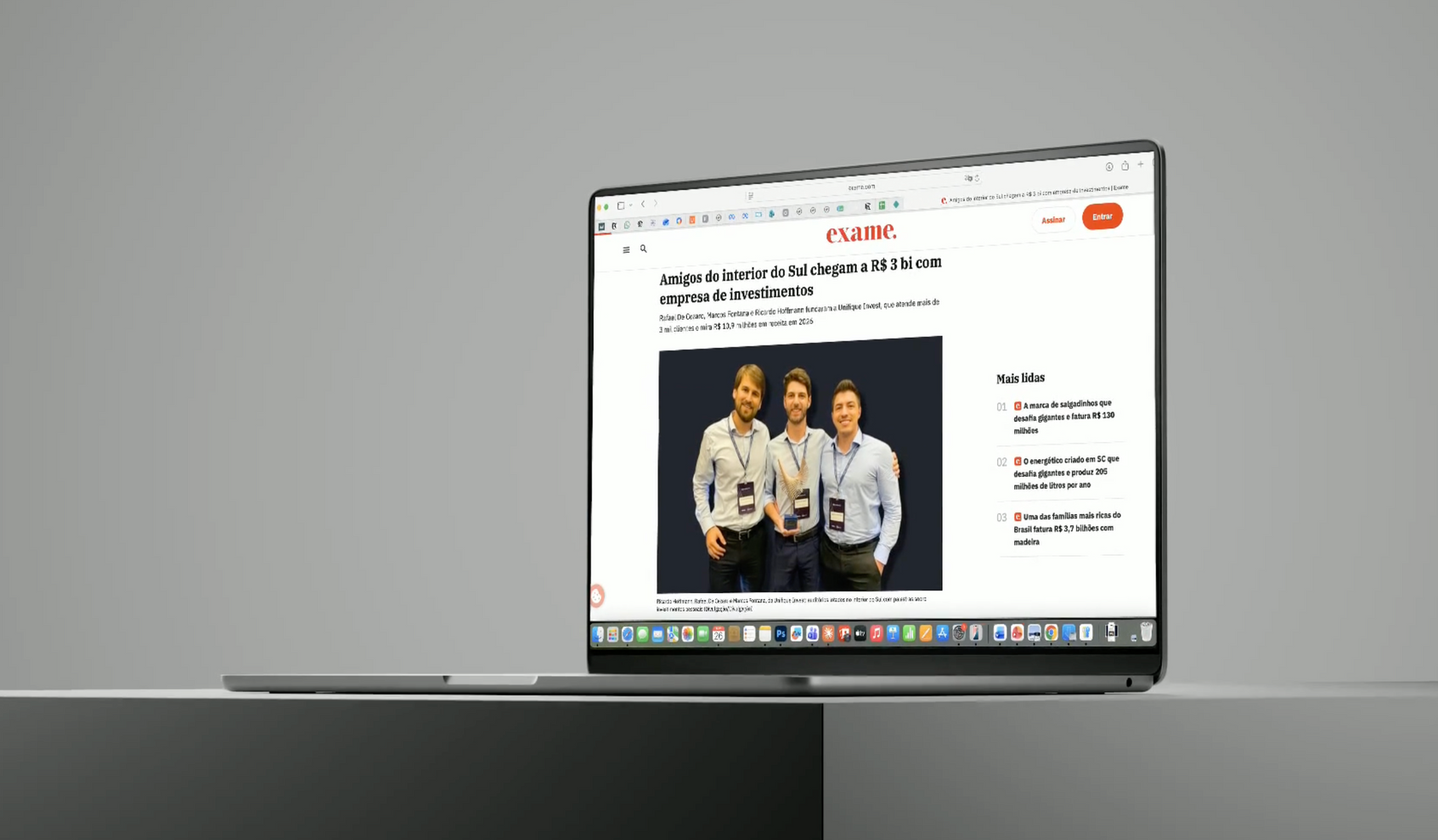 Matéria da EXAME sobre a Unifique Invest
